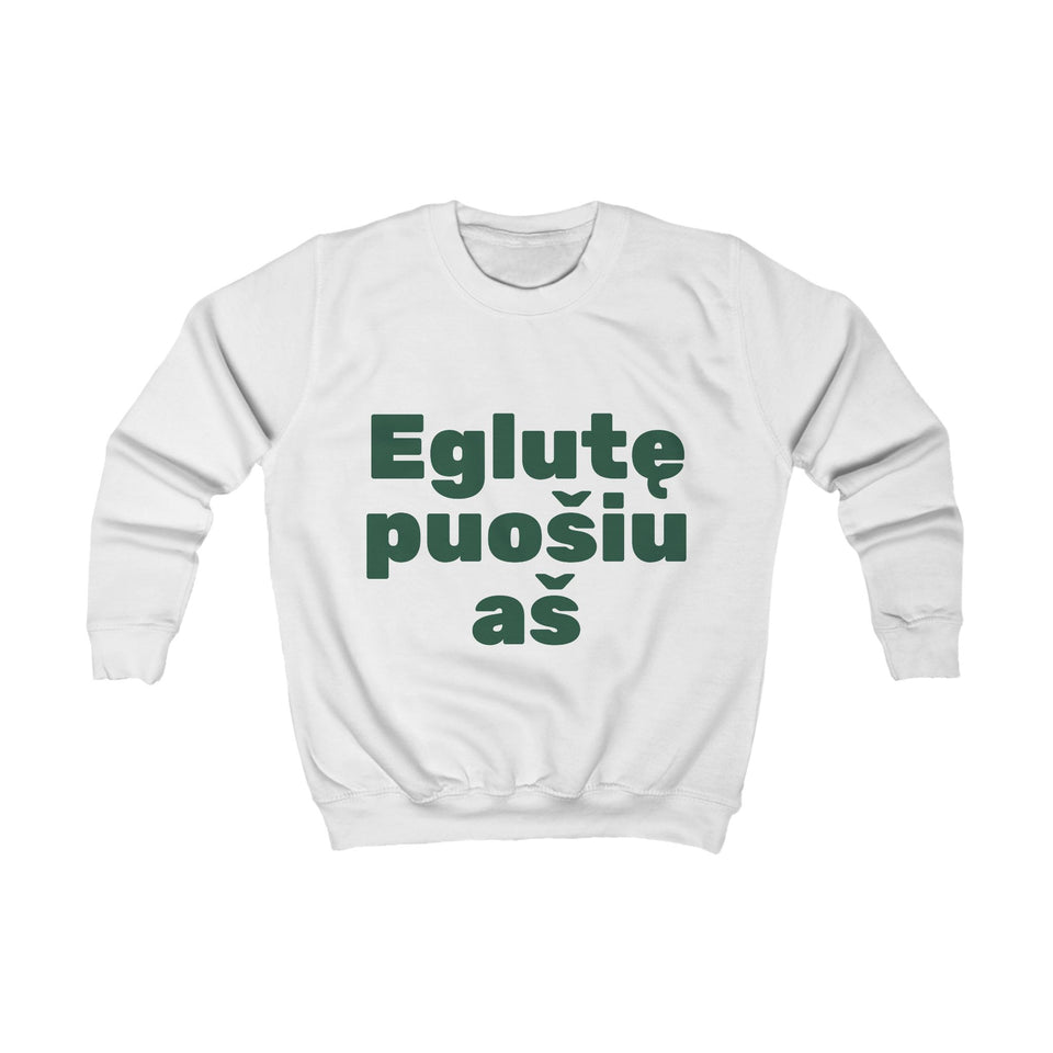 Vaikiškas džemperis „Eglutę puošiu aš“, spaudos vaizdas