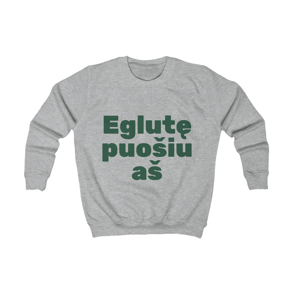 Vaikiškas džemperis „Eglutę puošiu aš“, spaudos vaizdas