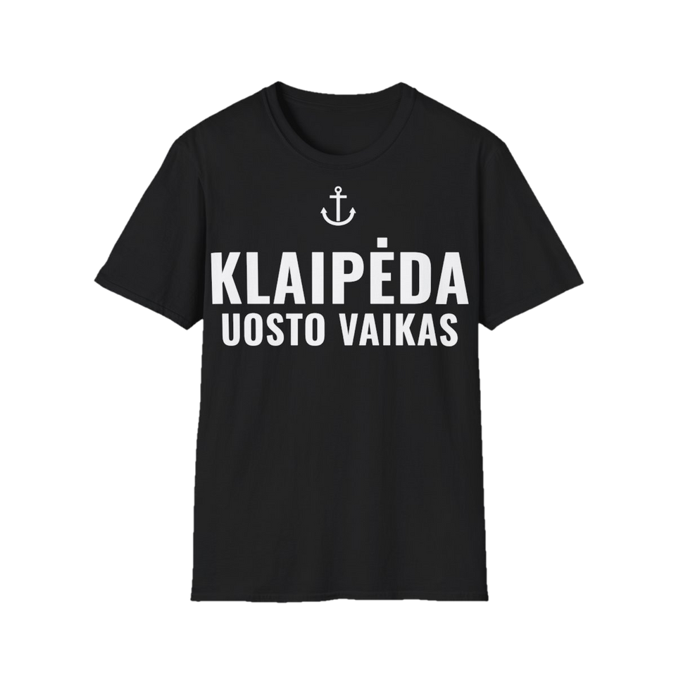 Marškinėliai „Klaipėda“ – juoda