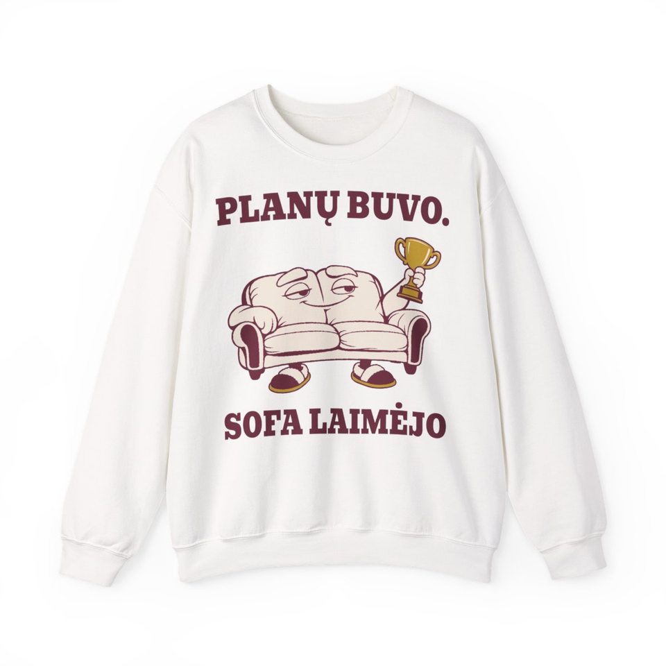 Planų buvo. Sofa laimėjo · Džemperis · front