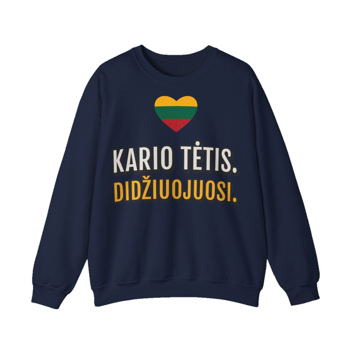 Džemperis „Kario tėtis. Didžiuojuosi.“ – tamsiai mėlyna