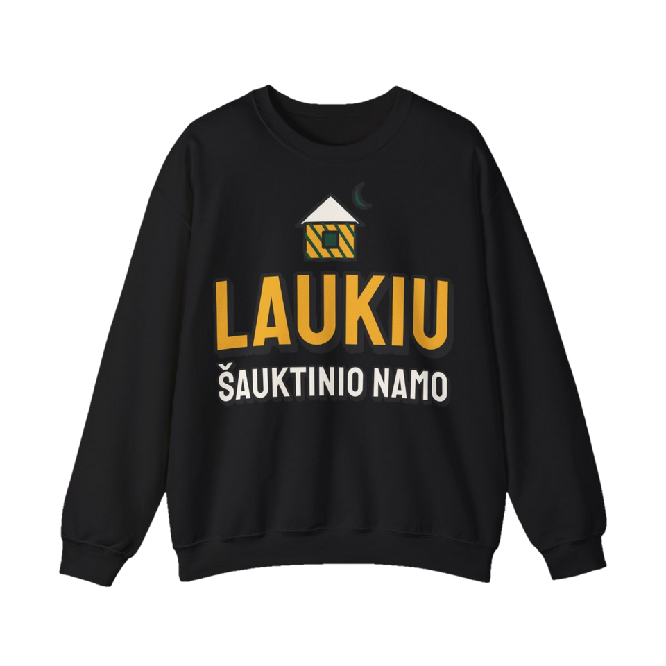 Džemperis „Laukiu šauktinio namo“ – juoda