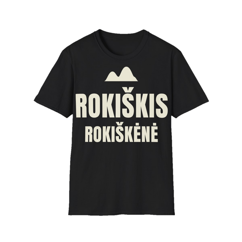 Marškinėliai „Rokiškis – Rokiškėnė“ – juoda
