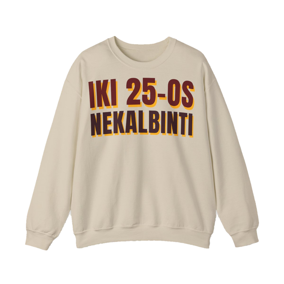 Džemperis „Iki 25-os nekalbinti“ – smėlinė