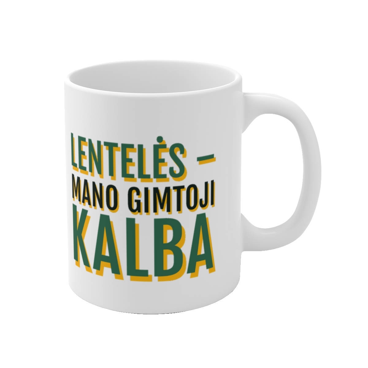 Puodelis „Lentelės – mano gimtoji kalba“ – vaizdas 1