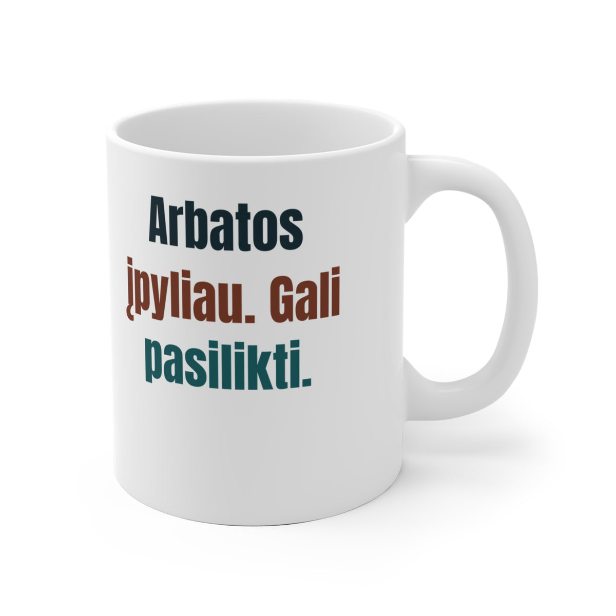 Arbatos įpyliau. Gali pasilikti.