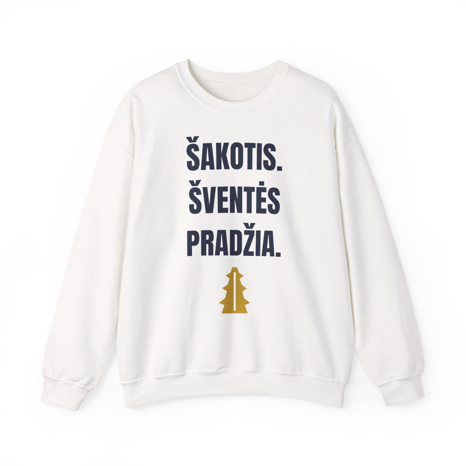 Šakotis. Šventės pradžia. — Džemperis, spauda priekyje