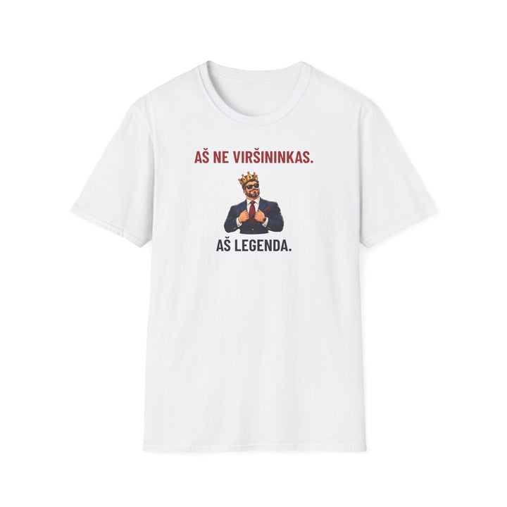 Marškinėliai „Aš ne viršininkas. aš legenda“ – Balta