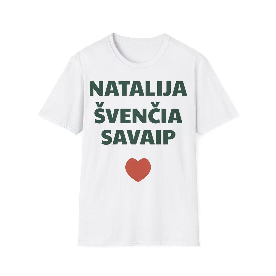 Natalija švenčia savaip — Marškinėliai, spauda priekyje