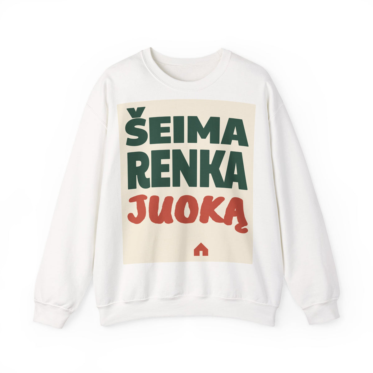 Šeima renka juoką.