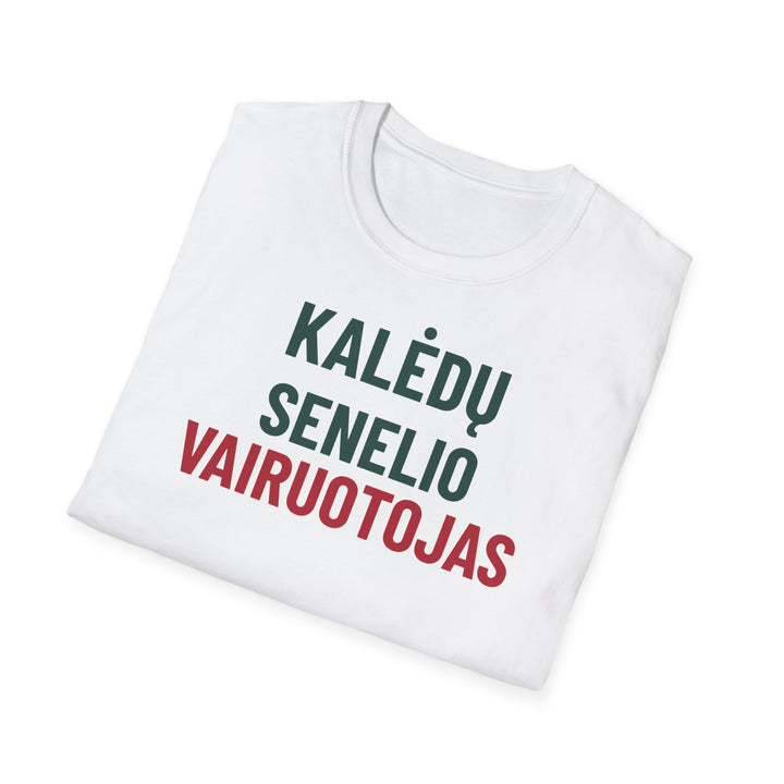 Kalėdų senelio vairuotojas – Marškinėliai – 4 gaminio vaizdas