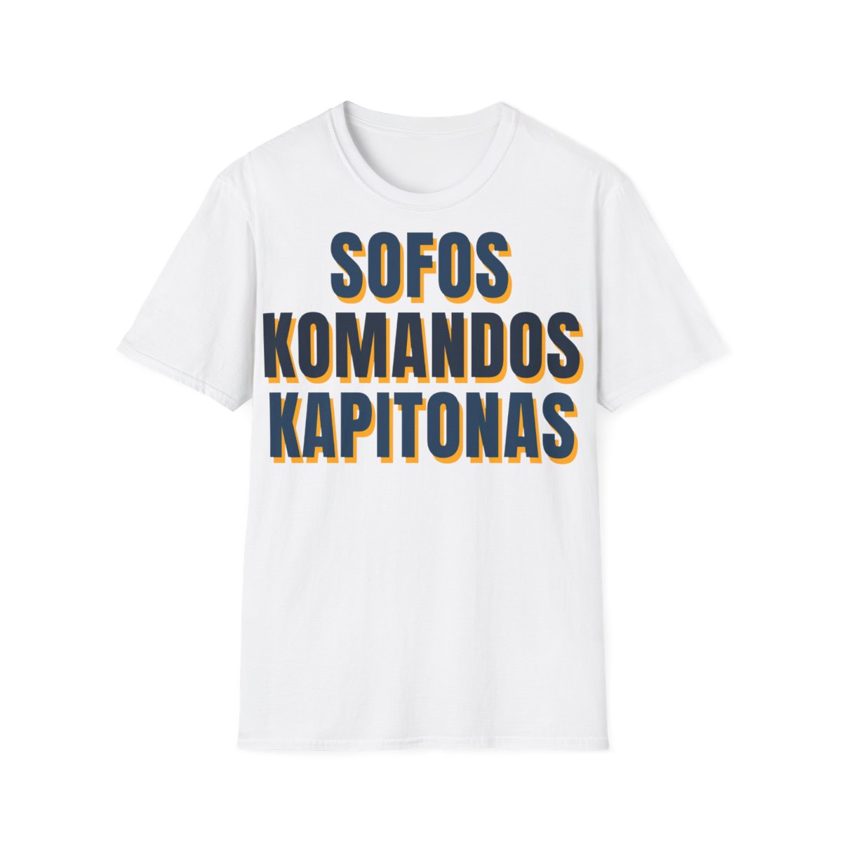 Marškinėliai „Sofos komandos kapitonas“ – balta