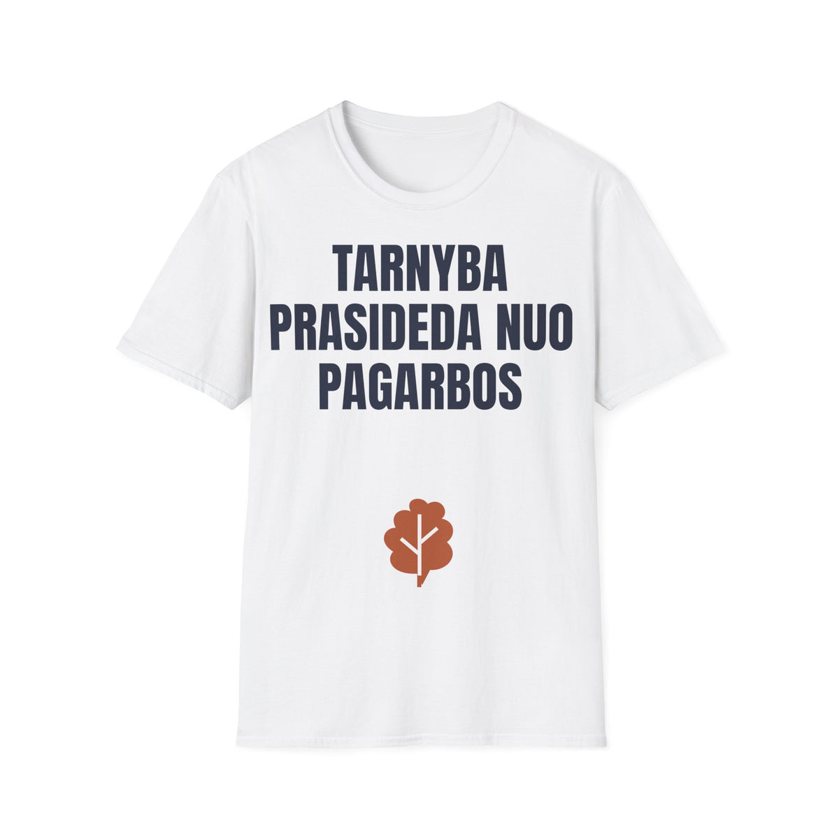 Tarnyba prasideda nuo pagarbos — Marškinėliai, spaudos vaizdas