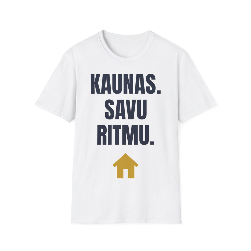 Kaunas. Savu ritmu. — Marškinėliai, spauda priekyje