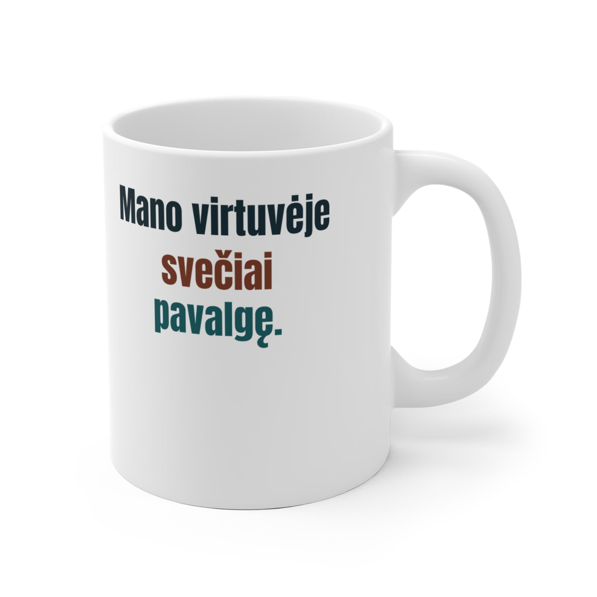 Mano virtuvėje svečiai pavalgę.