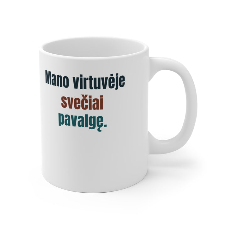 Mano virtuvėje svečiai pavalgę.