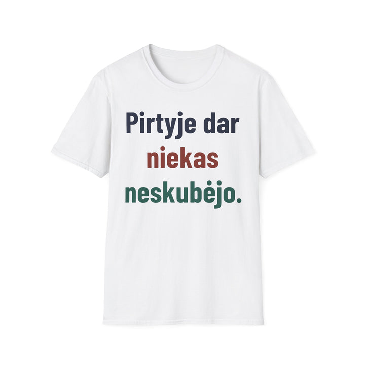 Pirtyje dar niekas neskubėjo.