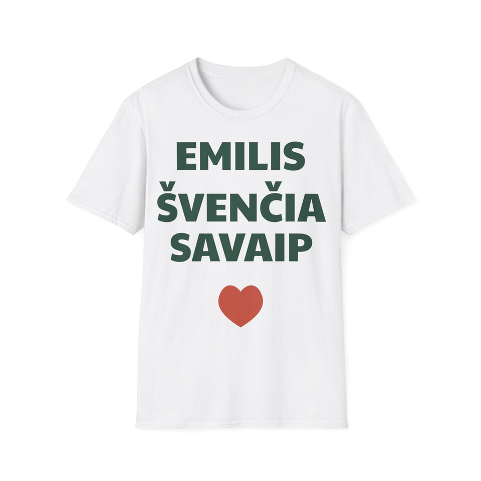 Emilis švenčia savaip — Marškinėliai, spauda priekyje