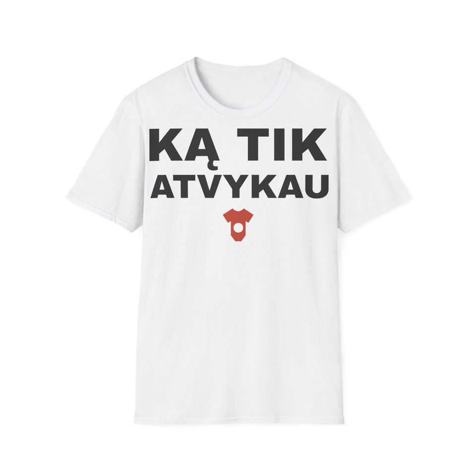 Ką tik atvykau — Marškinėliai, spaudos pusė