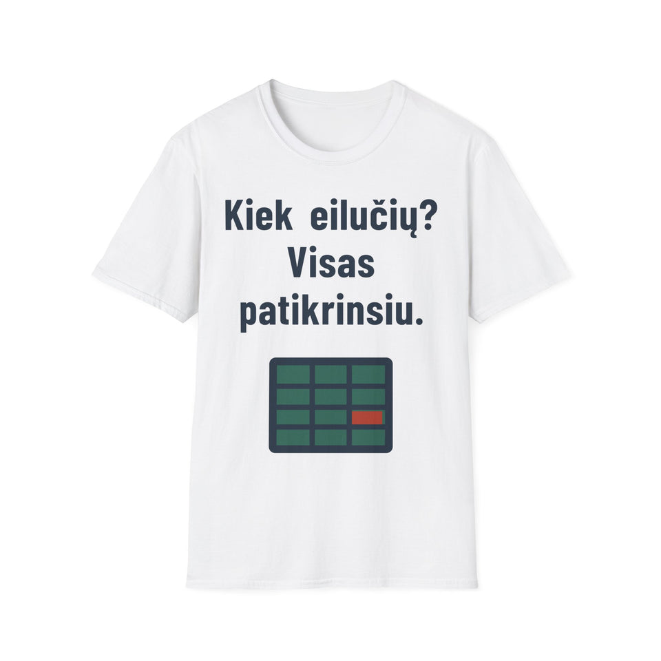 Kiek eilučių? Visas patikrinsiu.