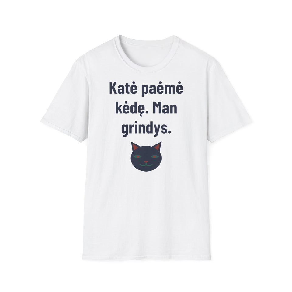 Katė paėmė kėdę. Man grindys.