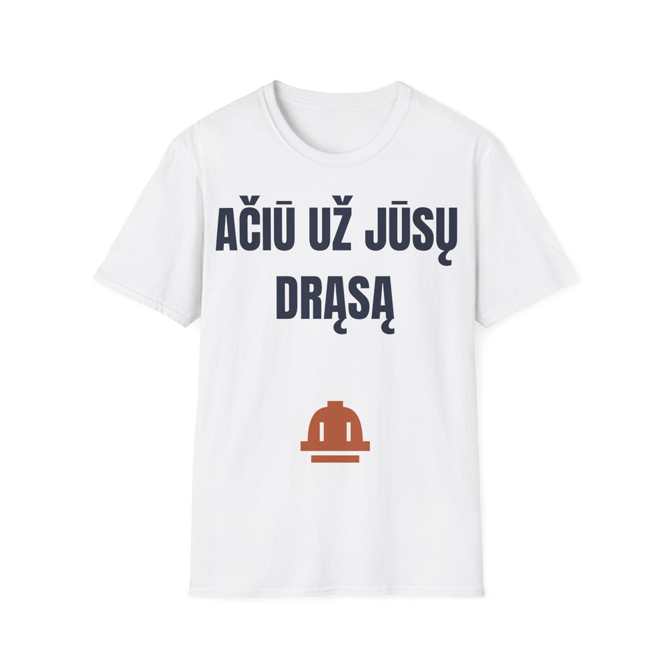 Ačiū už Jūsų drąsą — Marškinėliai, spaudos vaizdas