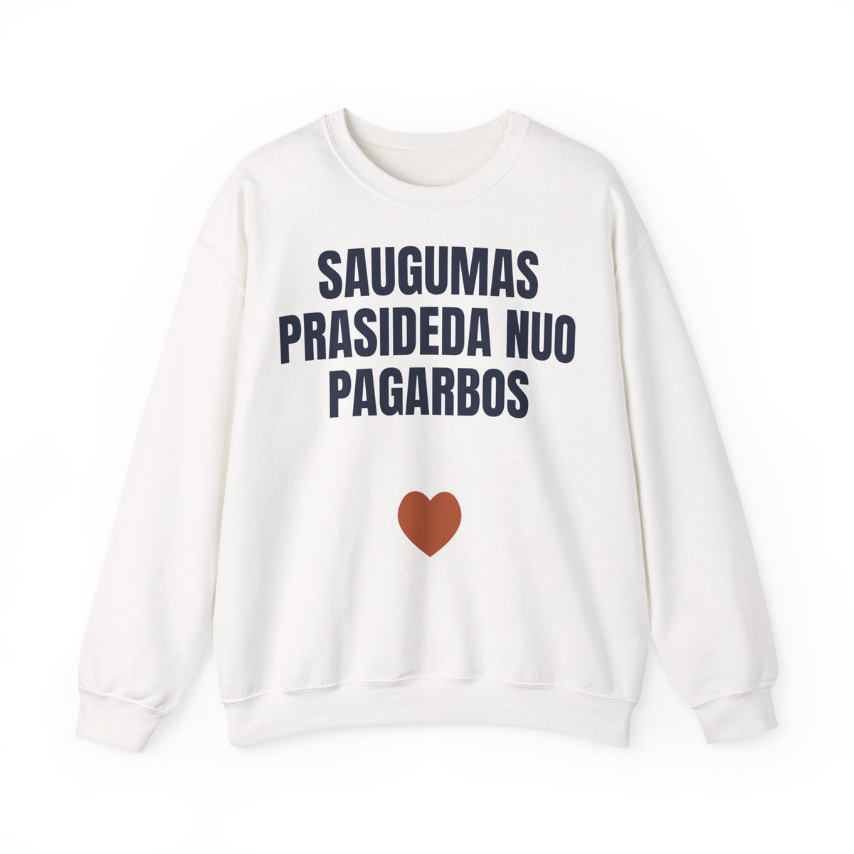 Saugumas prasideda nuo pagarbos — Džemperis, spaudos vaizdas