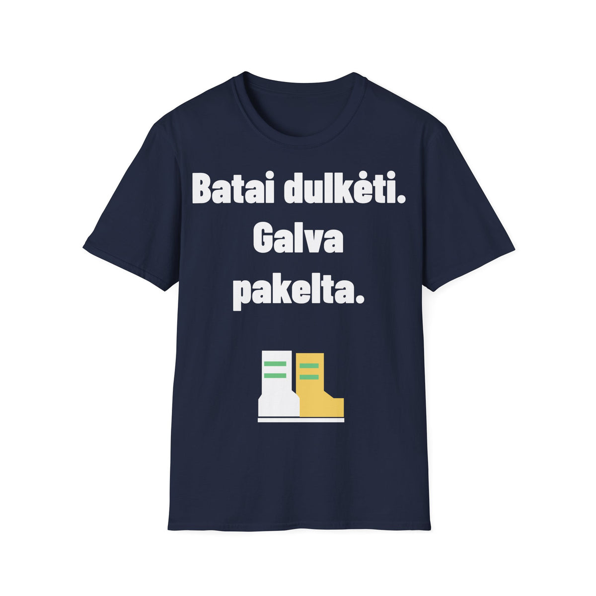 Batai dulkėti. Galva pakelta.