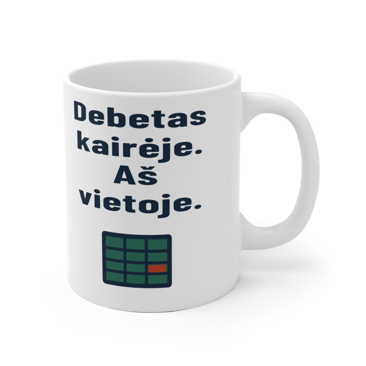 Debetas kairėje. Aš vietoje.