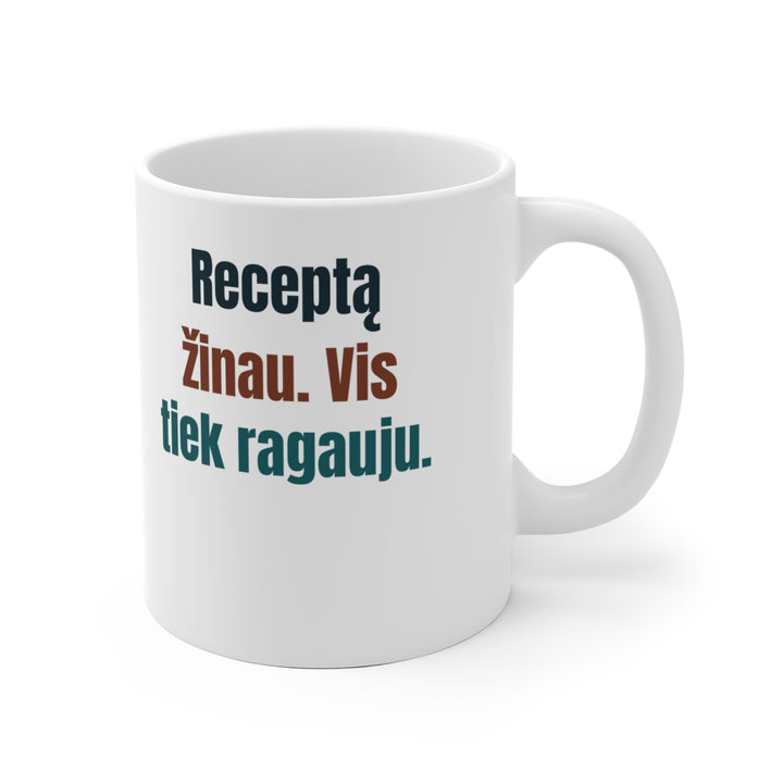 Receptą žinau. Vis tiek ragauju.
