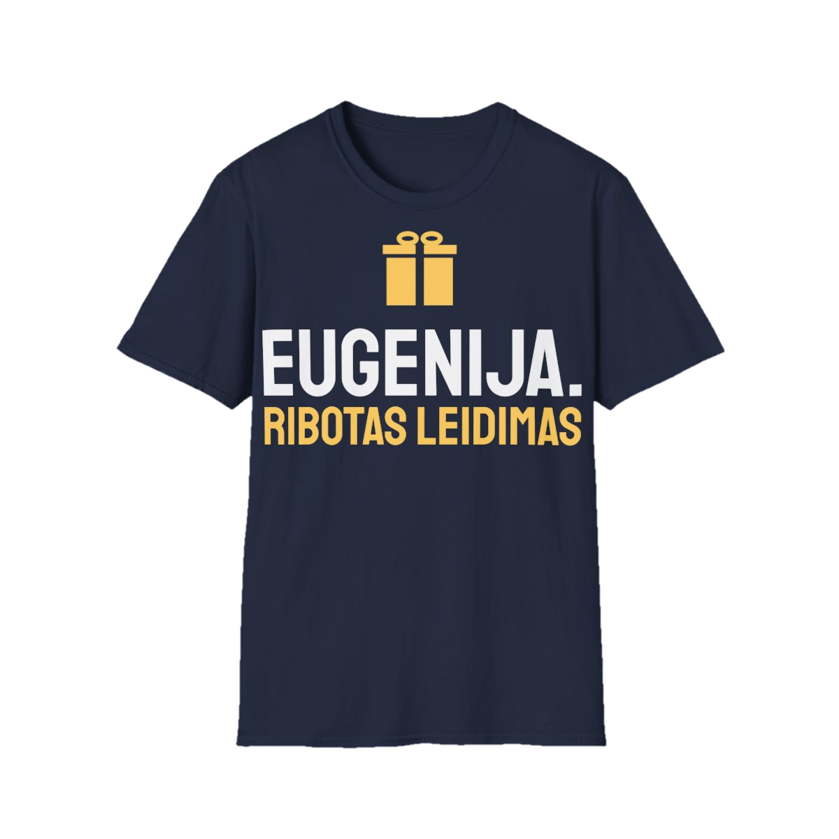 Marškinėliai „Eugenija. Ribotas leidimas“ – tamsiai mėlyna