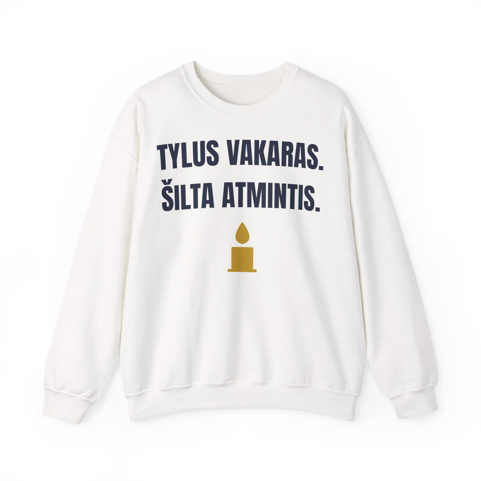 Tylus vakaras. Šilta atmintis. — Džemperis, spauda priekyje