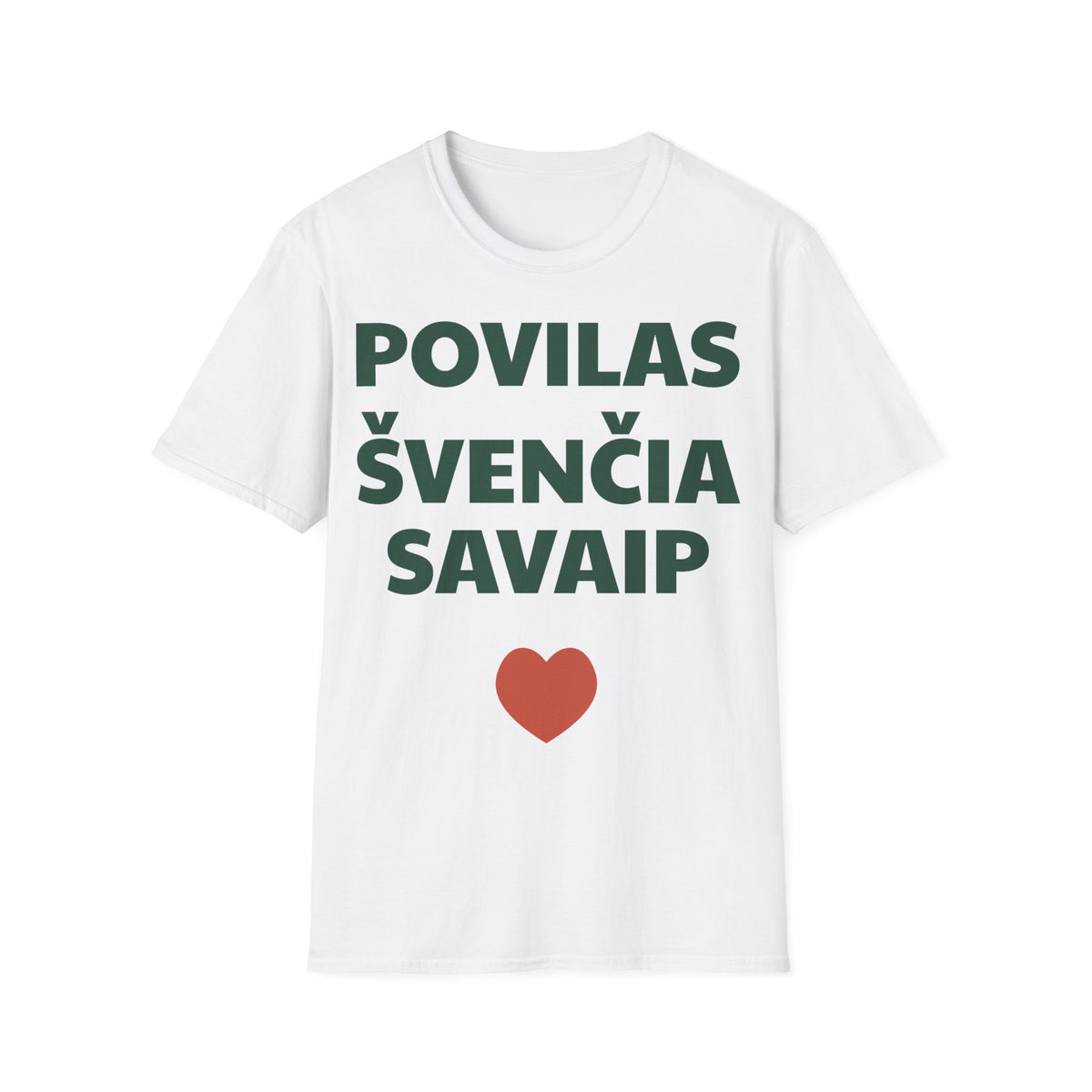 Povilas švenčia savaip — Marškinėliai, spauda priekyje