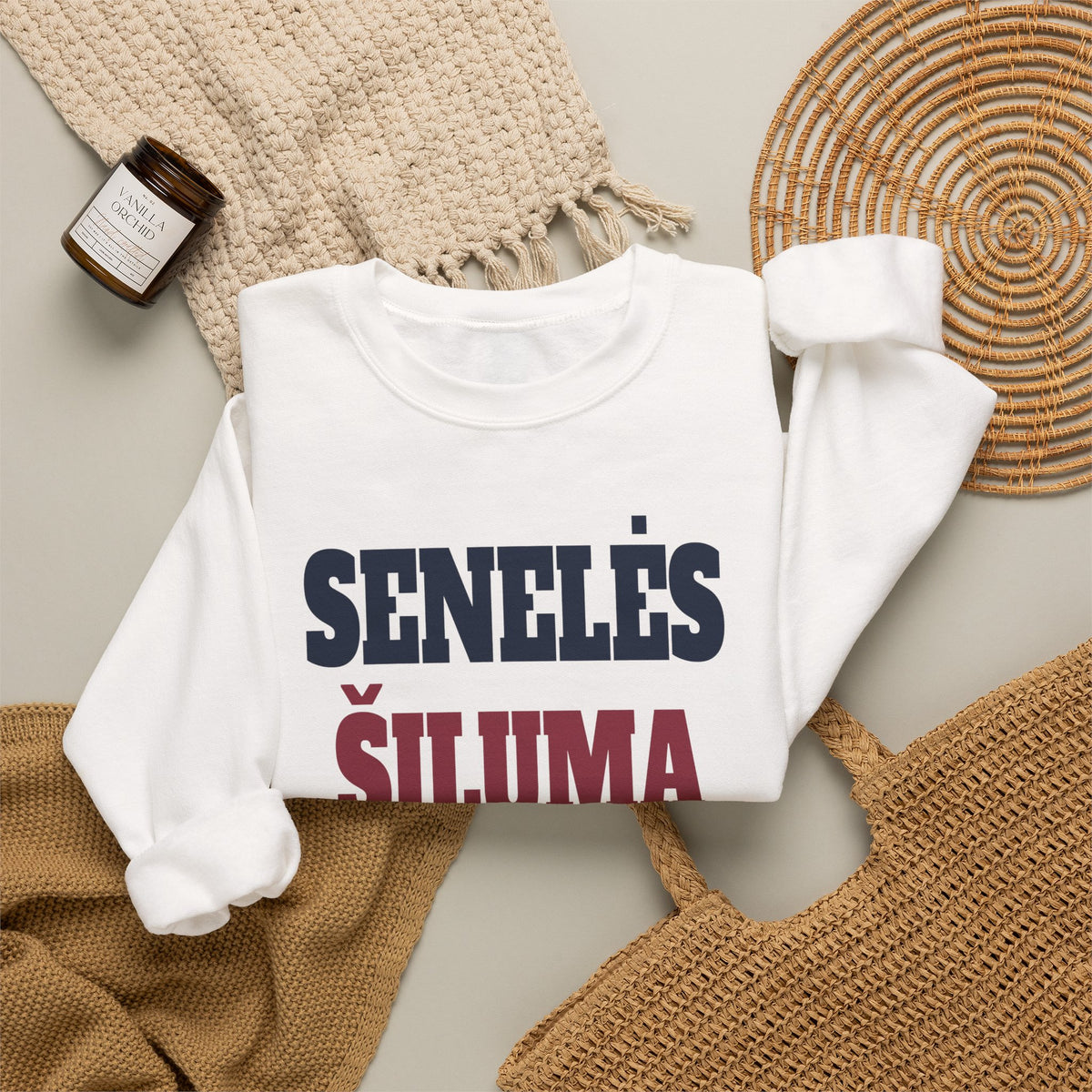 Džemperis be gobtuvo „Senelės šiluma“ — gaminio maketas 5