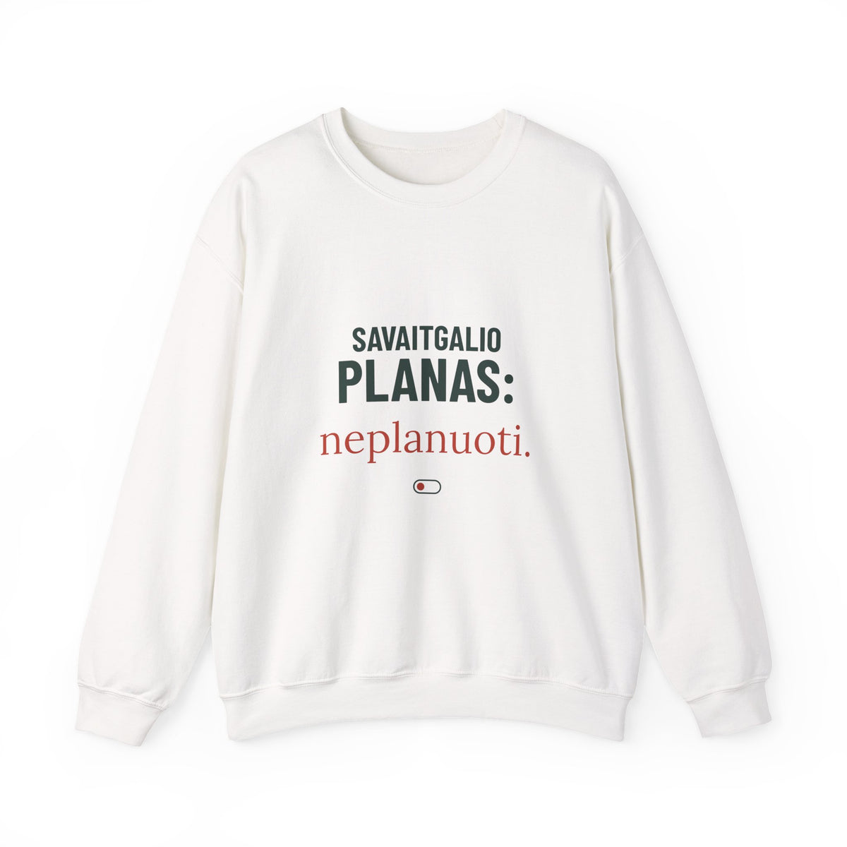 Džemperis be gobtuvo „Savaitgalio planas: neplanuoti“ – Gildan 18000 gaminio vaizdas 1