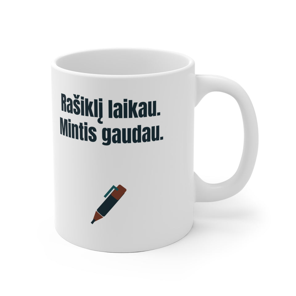 Rašiklį laikau. Mintis gaudau.