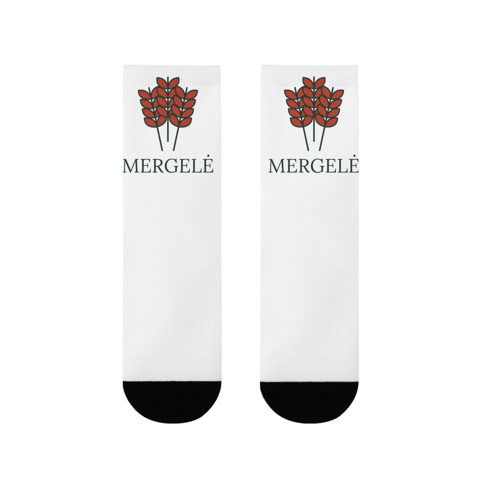 Mergelė – kojinės, spaudos vaizdas