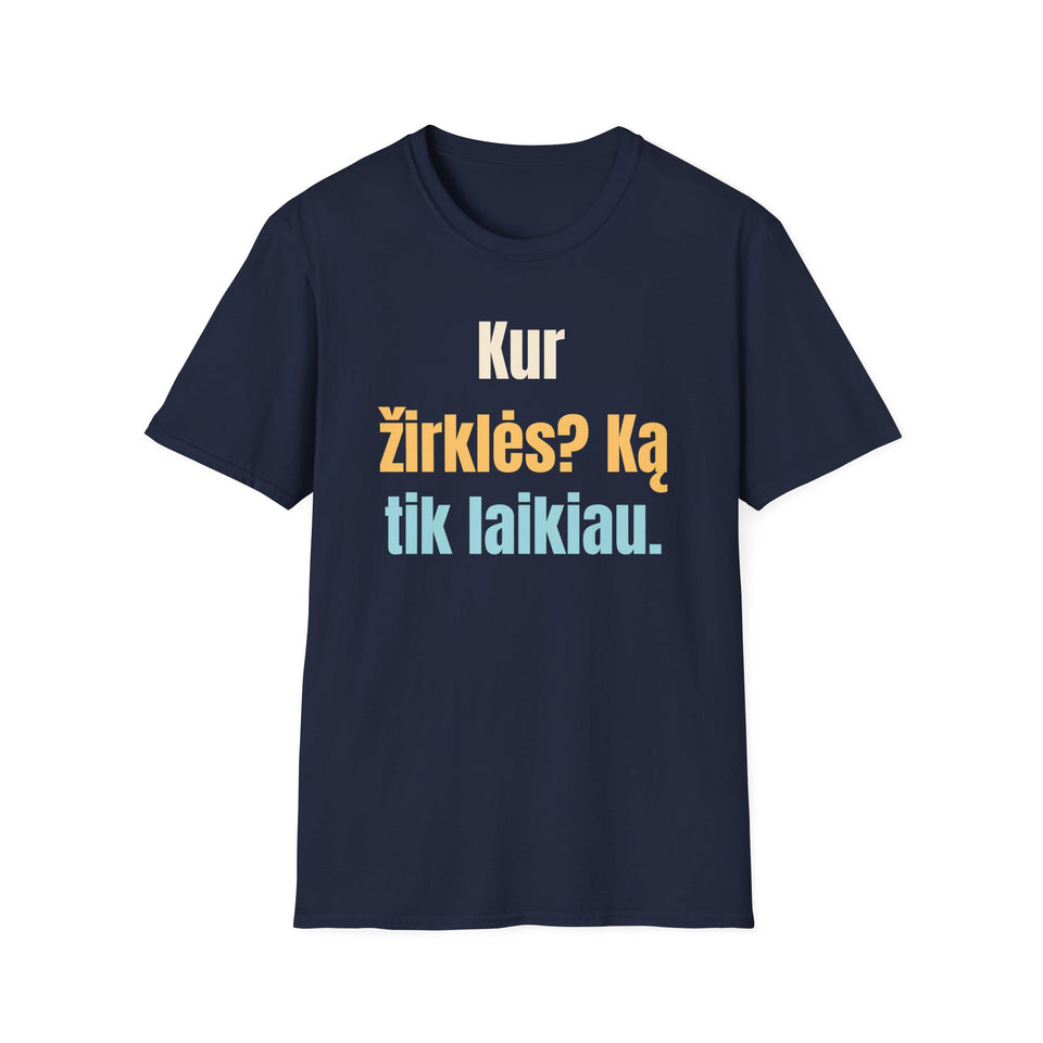 Kur žirklės? Ką tik laikiau.