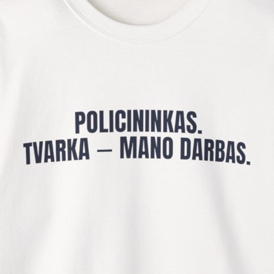 Policininkas. Tvarka – mano darbas. · Džemperis · spauda priekyje