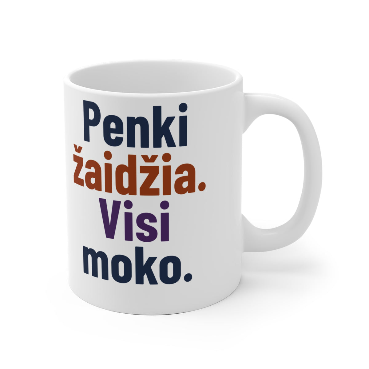 Penki žaidžia. Visi moko.