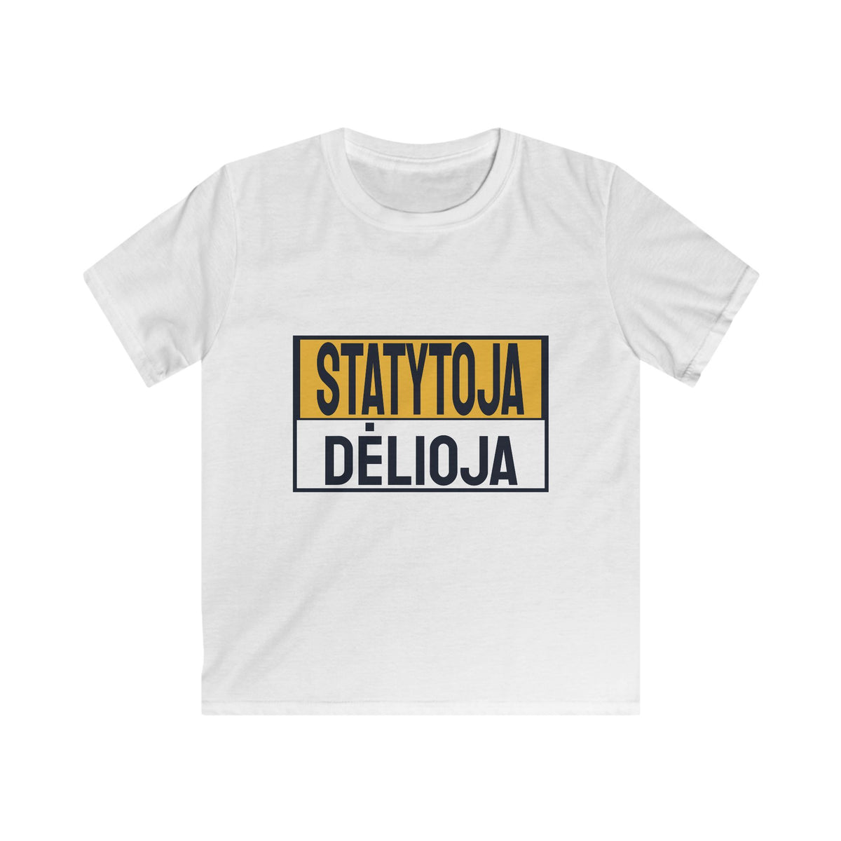 Statytoja dėlioja.