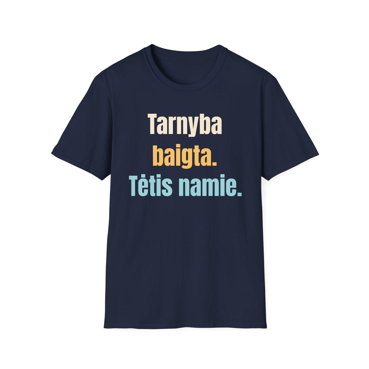 Tarnyba baigta. Tėtis namie.