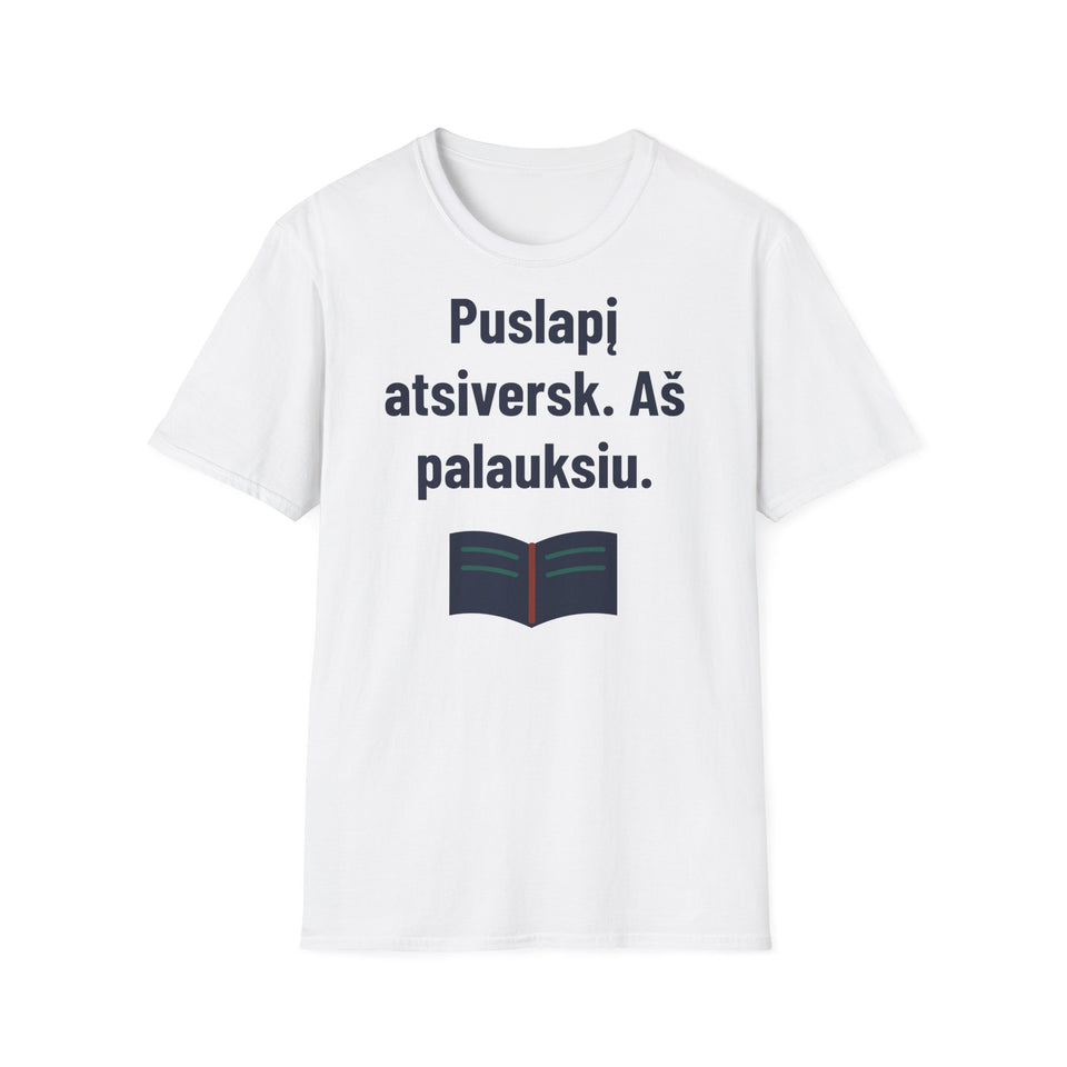 Puslapį atsiversk. Aš palauksiu.
