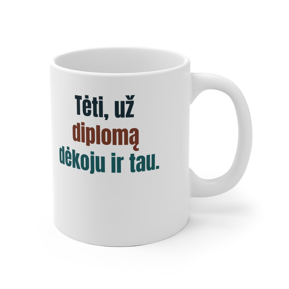 Tėti, už diplomą dėkoju ir tau.