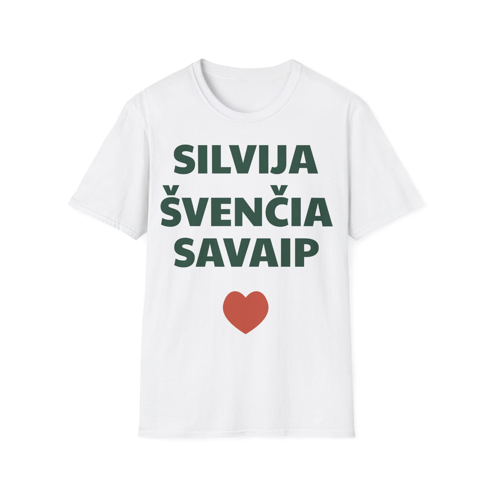 Silvija švenčia savaip — Marškinėliai, spauda priekyje