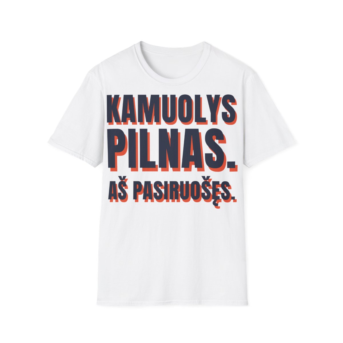 Marškinėliai „Kamuolys pripūstas. Aš pasiruošęs.“ – balta