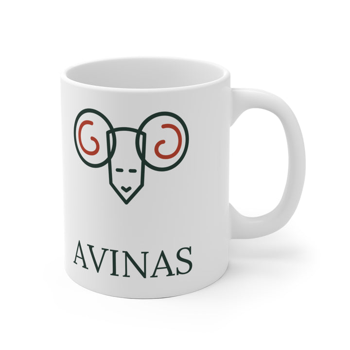 Keraminis puodelis „Avinas“ – dizainas iš dešinės, rankenėlė dešinėje