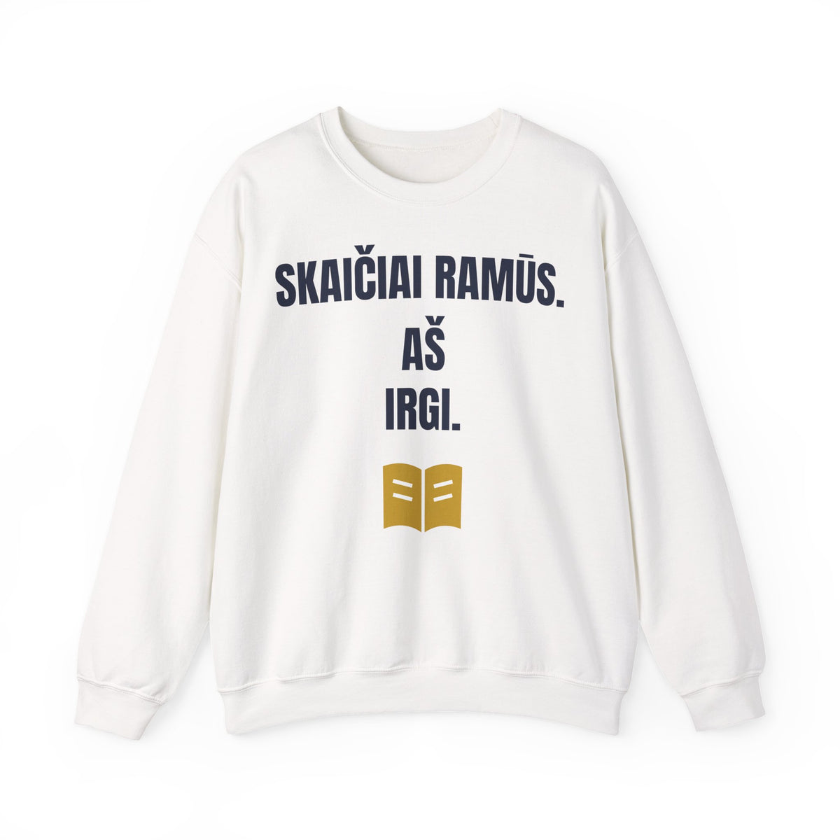 Skaičiai ramūs. Aš irgi. — Džemperis, spauda priekyje