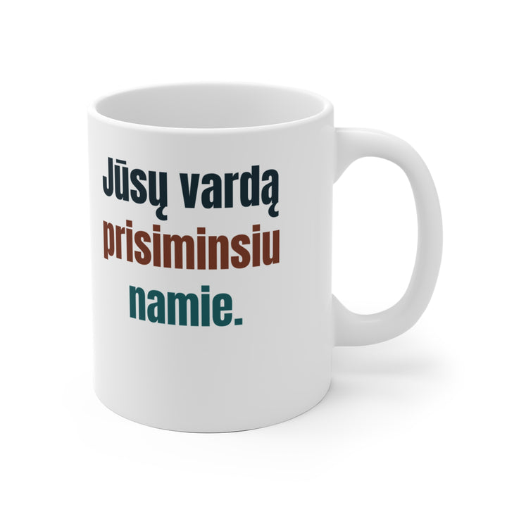 Jūsų vardą prisiminsiu namie.