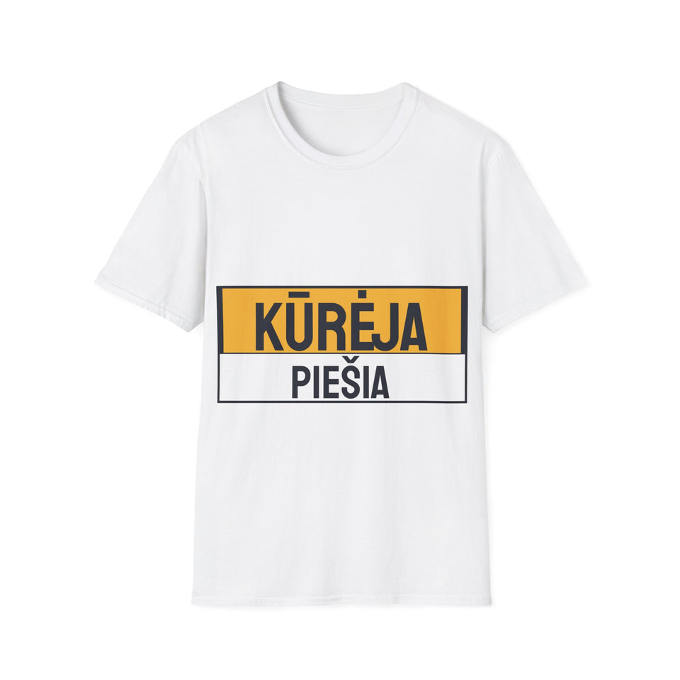 Kūrėja piešia.